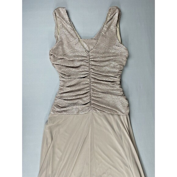 R&M Richards Long Formal Cowl Neck Dress Women's 14 Pastel RosePink Wedding Prom - Picture 3 of 15